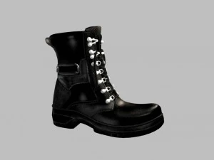 black tactical boots 3D Model