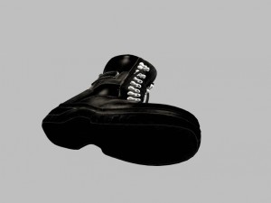 black tactical boots Modelo 3D