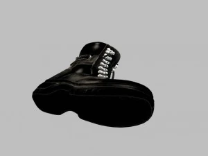 black tactical boots 3D Model