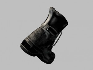 black tactical boots Modelo 3D