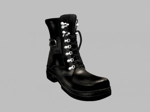 black tactical boots Modelo 3D
