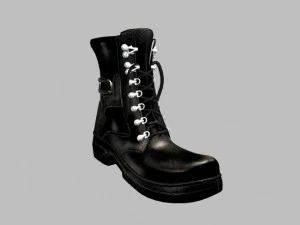 black tactical boots 3D Model