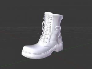 black tactical boots 3D Model