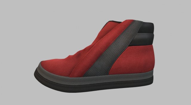 red boots 3D Model .c4d .max .obj .3ds .fbx .stl .blend 