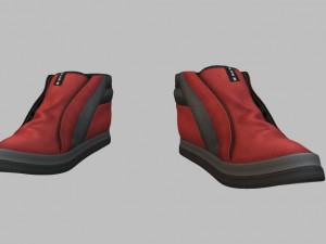 red boots 3D Model