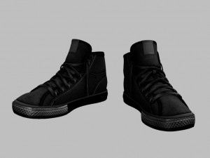 black sneakers 3D Model