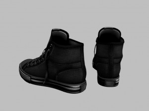 black sneakers Modelo 3D