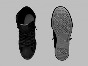 black sneakers Modelo 3D