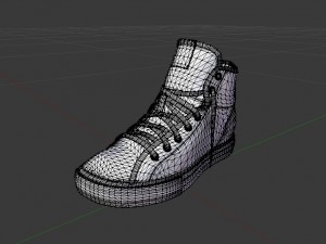 black sneakers Modelo 3D