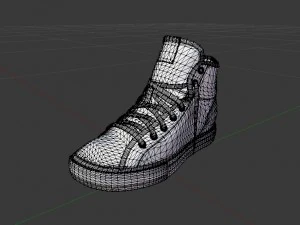 black sneakers 3D Model