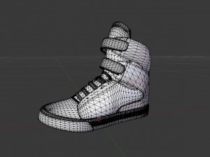 sneakers camo Model 3D