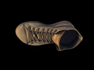 golden kickers sneakers chucks Modelo 3D