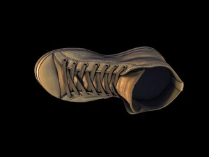 t&ecirc;nis kickers dourados Modelo 3D