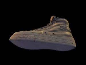 golden kickers sneakers chucks Modelo 3D