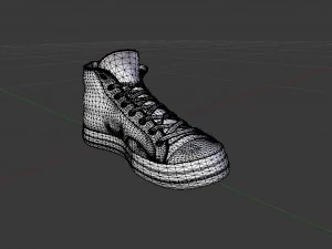 t&ecirc;nis kickers dourados Modelo 3D