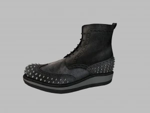 black studded mason boots 3D Model