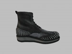 black studded mason boots 3D Model