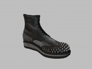 black studded mason boots 3D Model