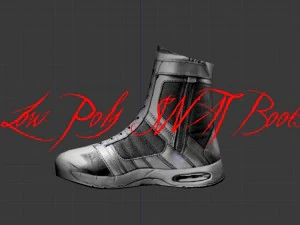 botas swat low poly prontas para o jogo low poly Modelo 3D