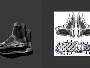low poly swat boots low poly game ready 3D 模型