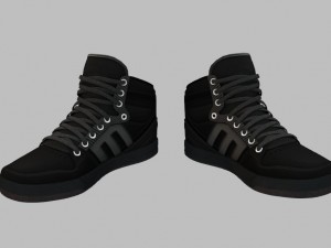 black sneakers n36 3D Model