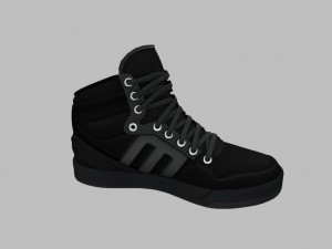 black sneakers n36 3D Модель