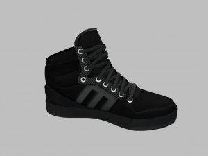 black sneakers n36 3D Model