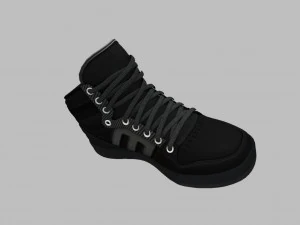 black sneakers n36 3D Model