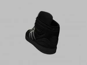 black sneakers n36 3D Model