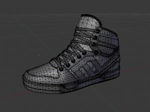black sneakers n36 3D Модель