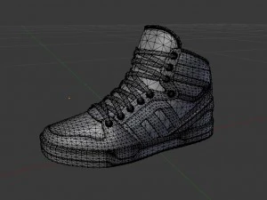 black sneakers n36 3D Model
