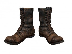 used soldiers boots 3D Model