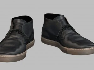 stivali originali da uomo strutturati per il gioco lowpoly Modello 3D