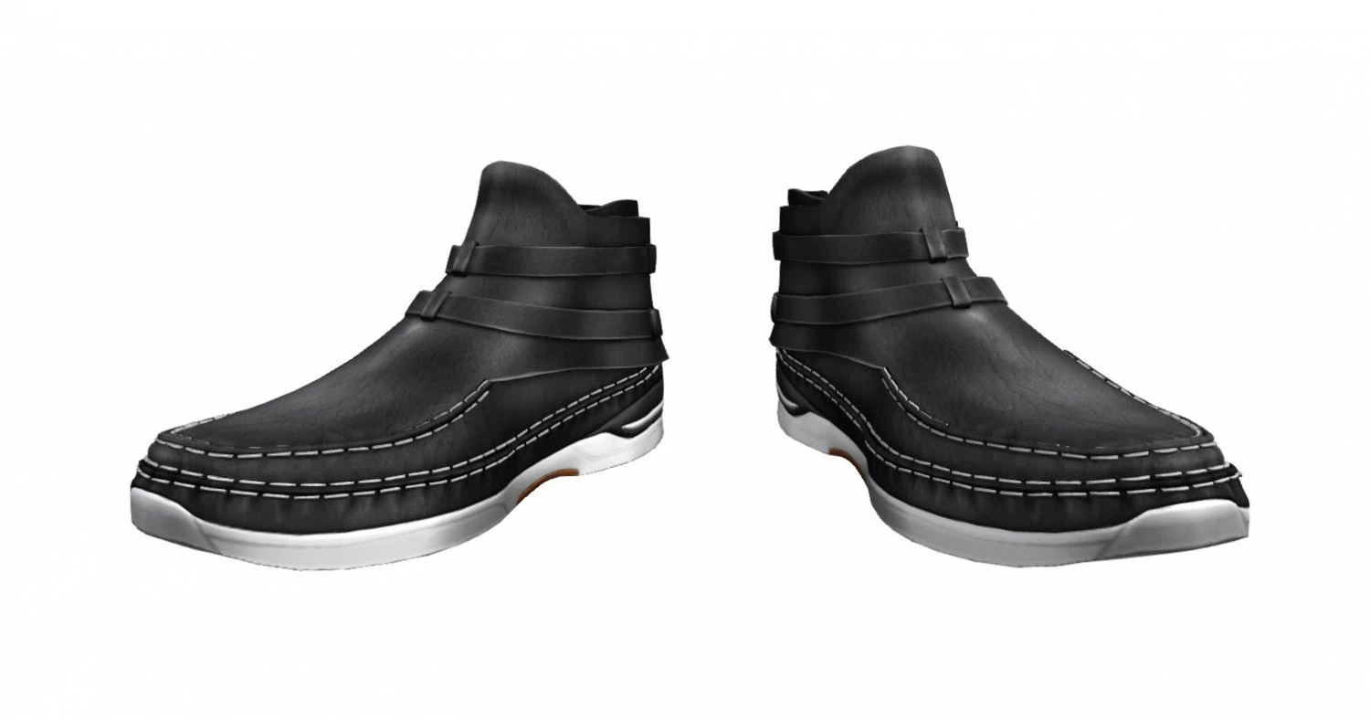 mens boat shoes 3D Model .c4d .max .obj .3ds .fbx .stl .blend 