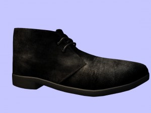 male black leather boots 3D Модель