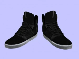 black sneakers low poly 3D Model