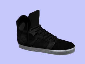 black sneakers low poly 3D Model