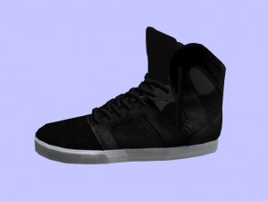 black sneakers low poly 3D Model