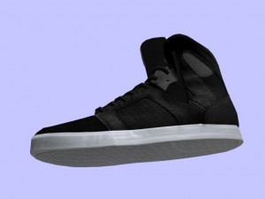 black sneakers low poly 3D Model