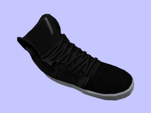 black sneakers low poly 3D Model