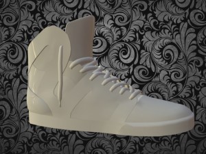 black sneakers low poly 3D Model