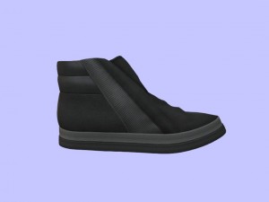 black sneakers low-poly game ready Modelo 3D