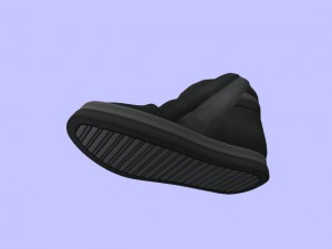 black sneakers low-poly game ready Modelo 3D