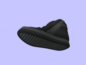 black sneakers low-poly game ready 3D Model