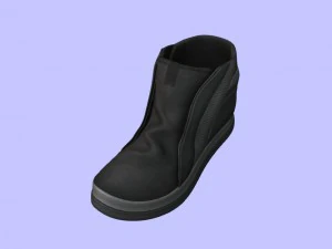 black sneakers low-poly game ready 3D Model