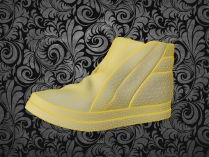 black sneakers low-poly game ready Modelo 3D