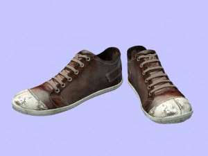 中古のチャックスニーカー 3Dモデル