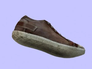used old chucks sneakers 3D Model