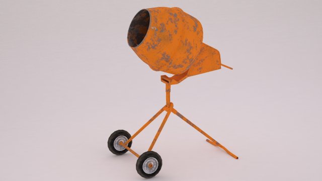 concrete mixer 3D Model .c4d .max .obj .3ds .fbx .stl .blend 