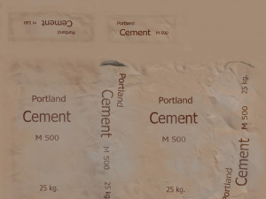 cement bags on pallet 3D 模型